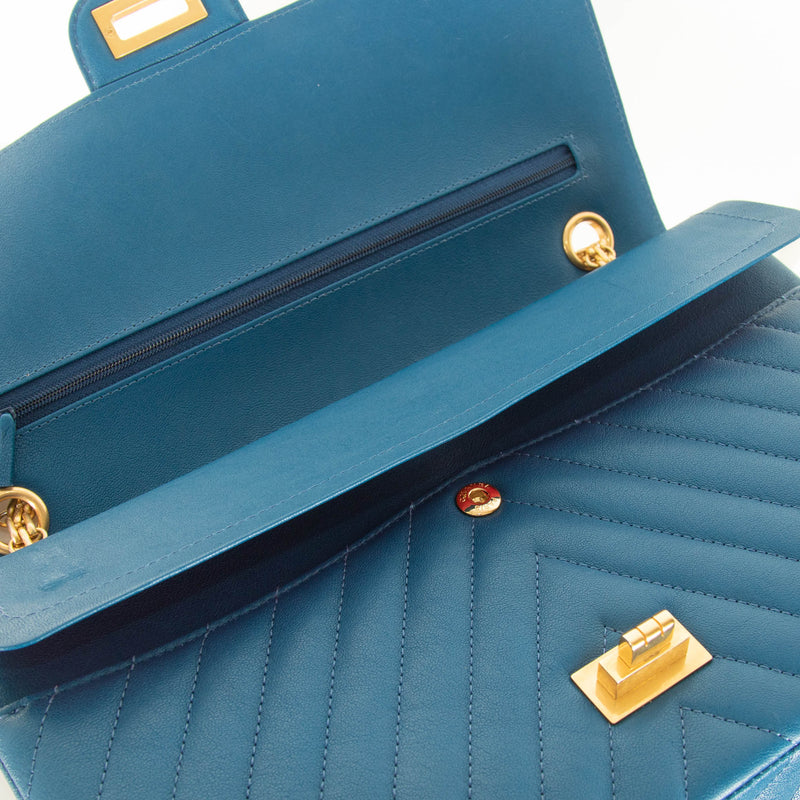 Chanel Blue 2.55 Reissue Chevron Quilted Lambskin Bag