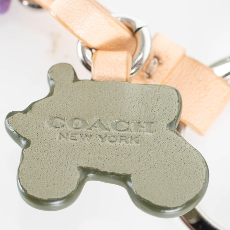 Coach Keyring with Leather Charms