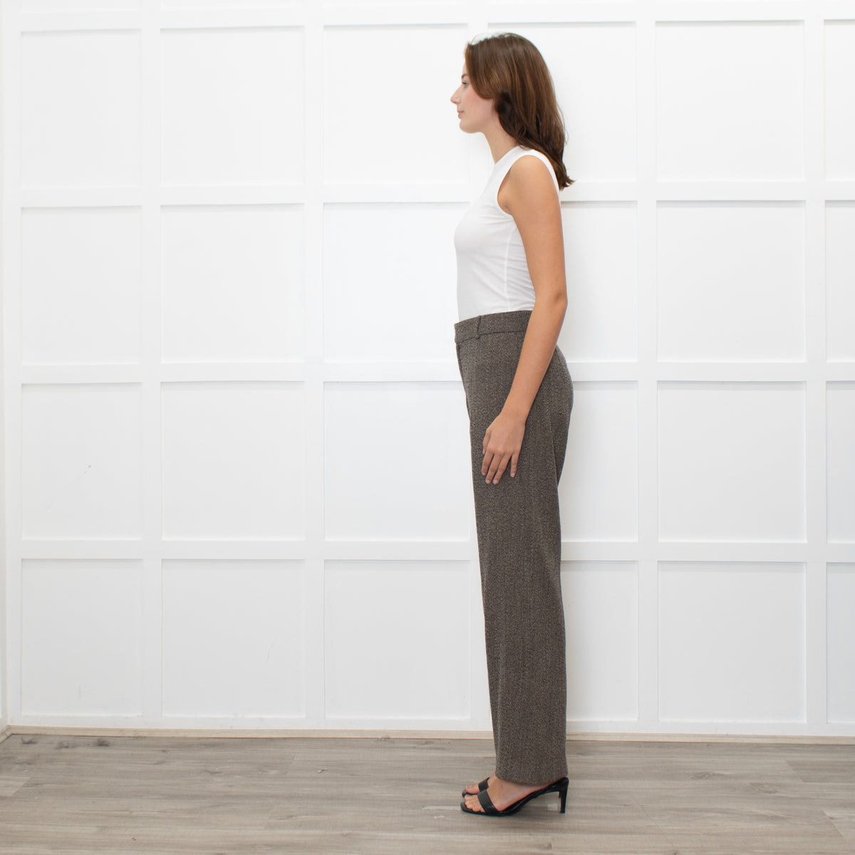 Weekend Max Mara Khaki Fleck Trousers