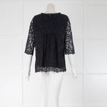 Goat Navy Lace Top