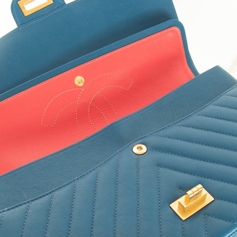Chanel Blue 2.55 Reissue Chevron Quilted Lambskin Bag