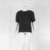 Vince Black Snake Effect Leather Top