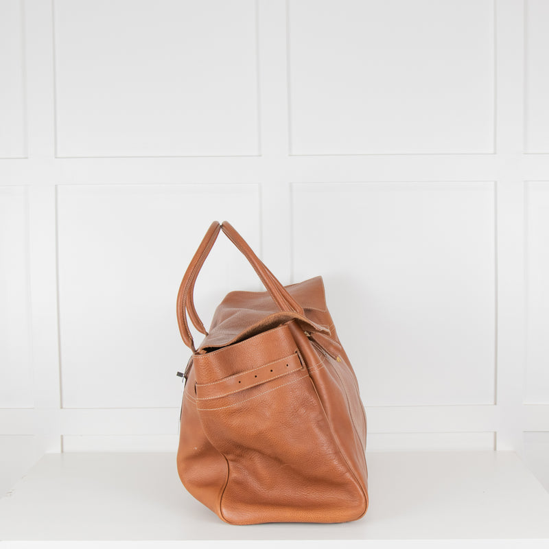 Mulberry Brown Oak Large Piccadilly Weekend Bag