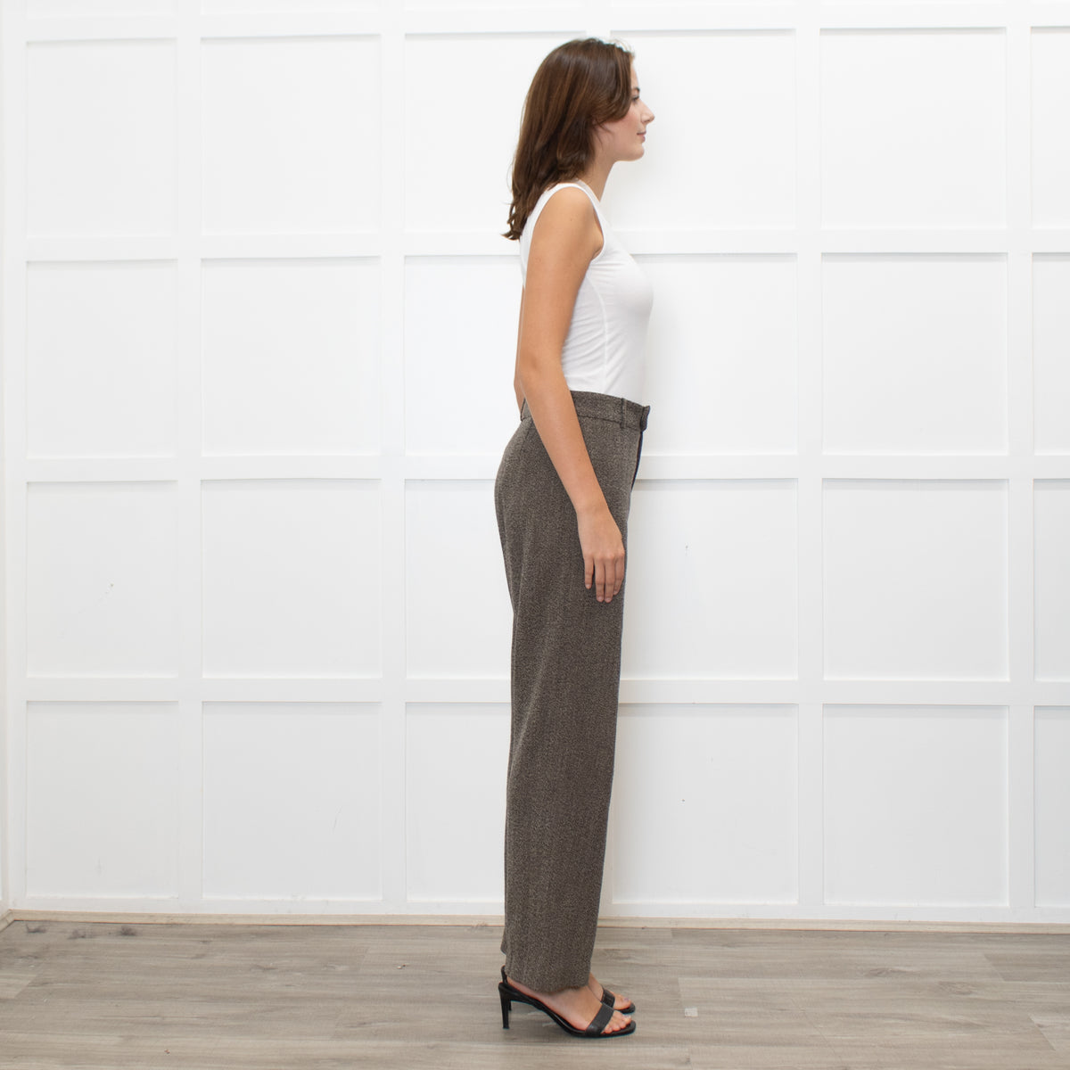 Weekend Max Mara Khaki Fleck Trousers