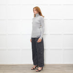 Moncler Grey Ribbed Wool Rollneck Jumper