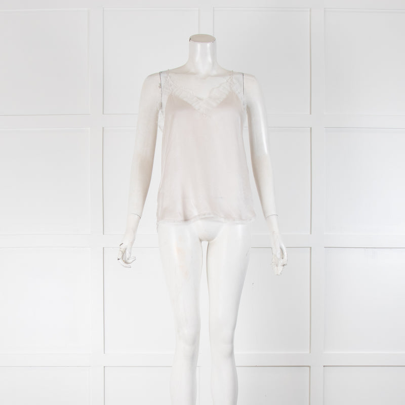 Iro Off White Silk Lace Edge Camisole