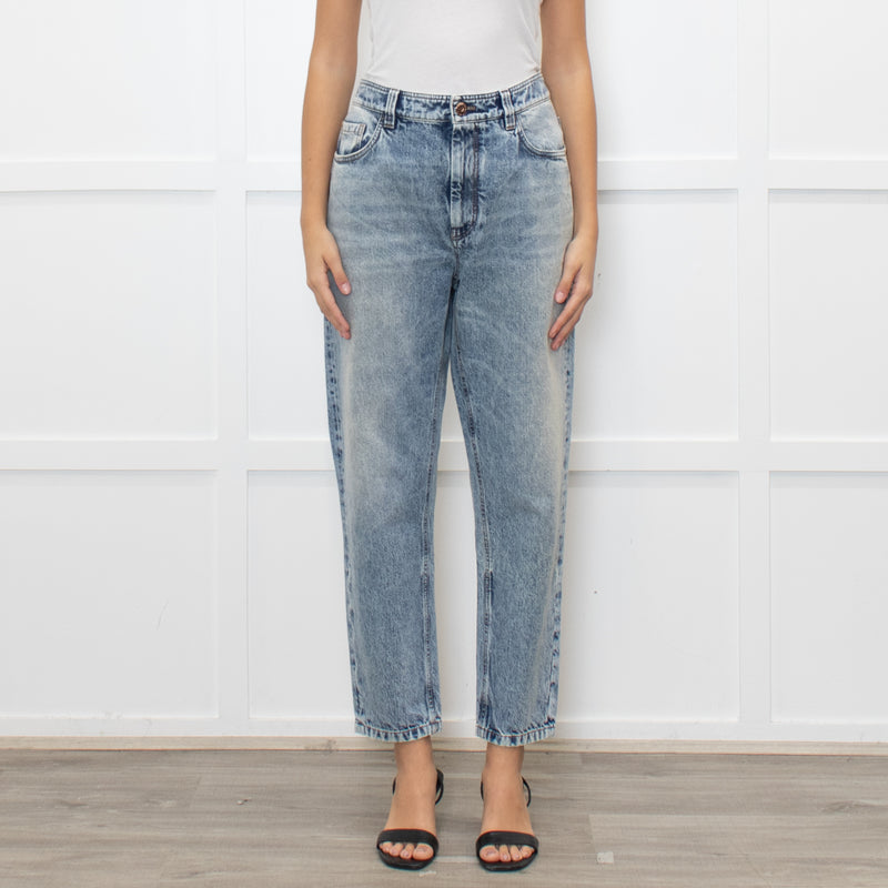 Brunello Cucinelli Blue Acid Washed Jeans