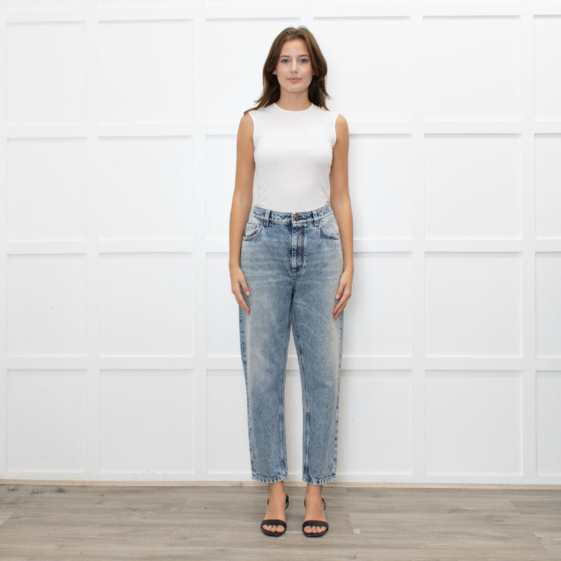 Brunello Cucinelli Blue Acid Washed Jeans