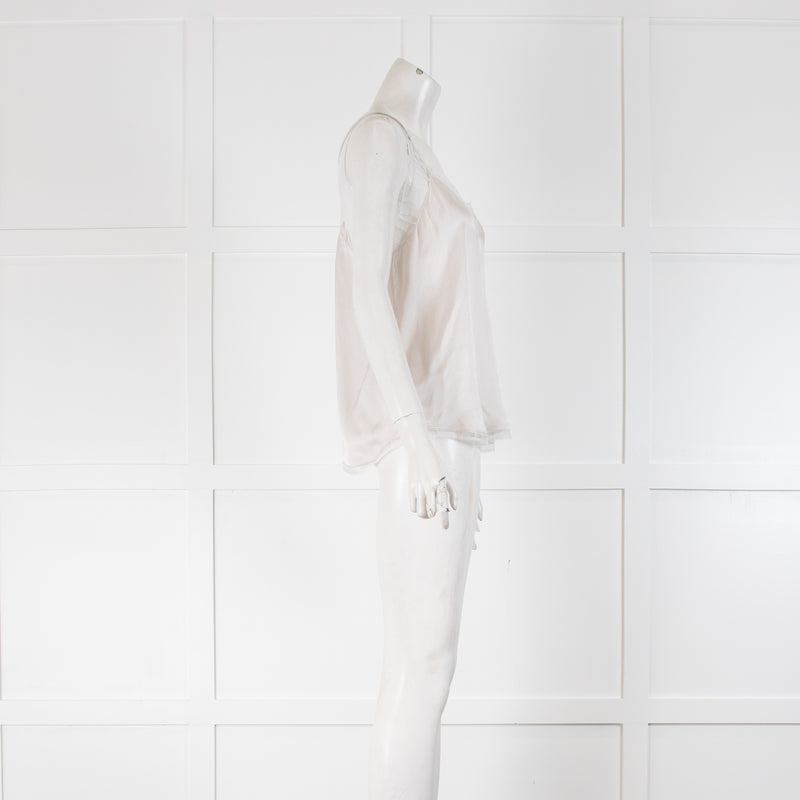 Iro Off White Silk Lace Edge Camisole