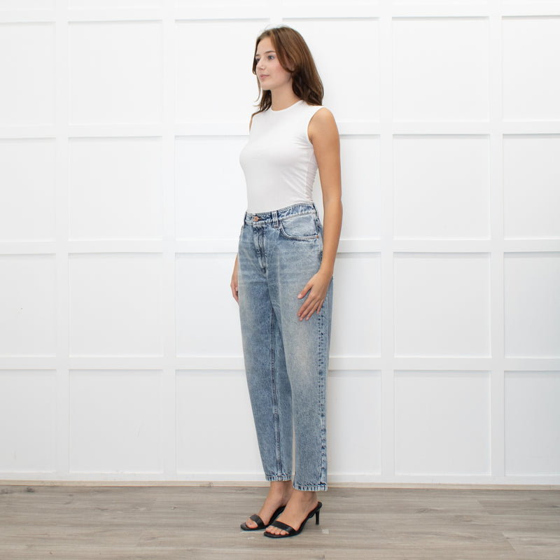 Brunello Cucinelli Blue Acid Washed Jeans