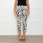 Pleats Please Black  And White Pleated Trousers