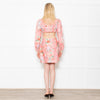 Zimmermann Zinnia Pink Floral Cutout Dress