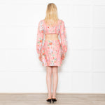 Zimmermann Zinnia Pink Floral Cutout Dress