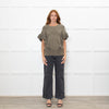 Munthe Khaki Frill Front Knitted Vest