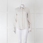 Loro Piana White Beige Striped Shirt