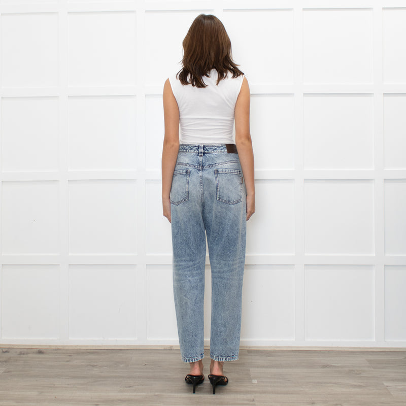 Brunello Cucinelli Blue Acid Washed Jeans