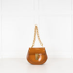 Chloe Caramel Patent Leather Mini Drew Shoulder Bag