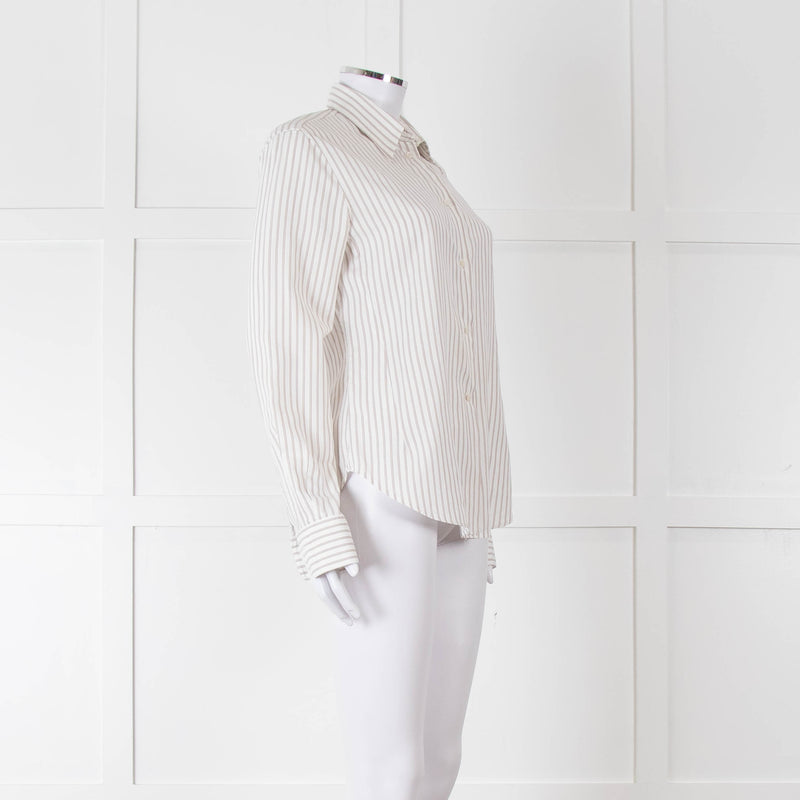 Loro Piana White Beige Striped Shirt