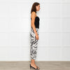 Pleats Please Black  And White Pleated Trousers