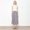 Lisa Marie Fernandez Black & White Check Button Front Midi Skirt With Belt