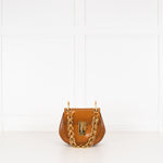 Chloe Caramel Patent Leather Mini Drew Shoulder Bag