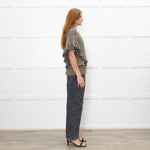 Munthe Khaki Frill Front Knitted Vest