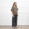 Munthe Khaki Frill Front Knitted Vest