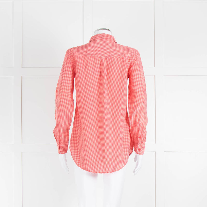 Equipment Orange Coral Silk Shirt Blouse