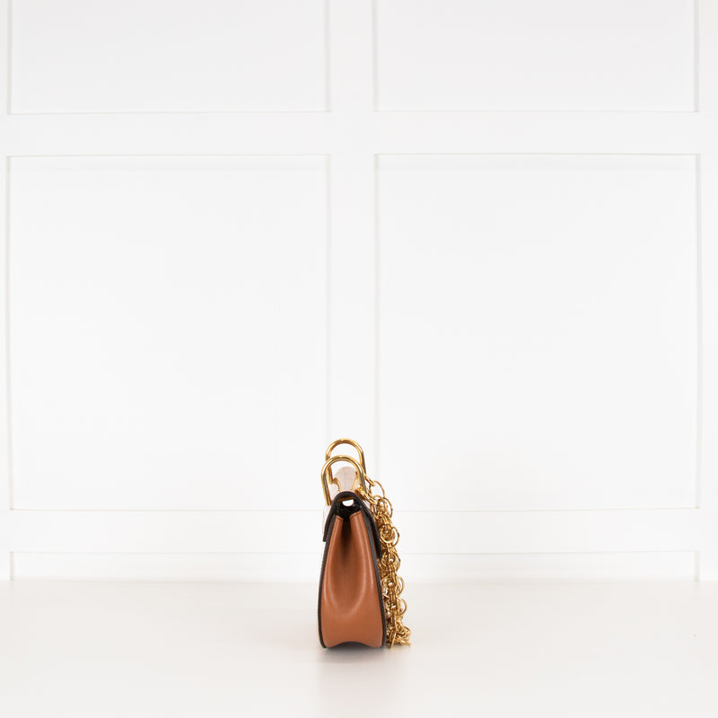 Chloe Caramel Patent Leather Mini Drew Shoulder Bag