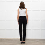 Dolce & Gabbana Black Button Detail Slim Leg Trousers