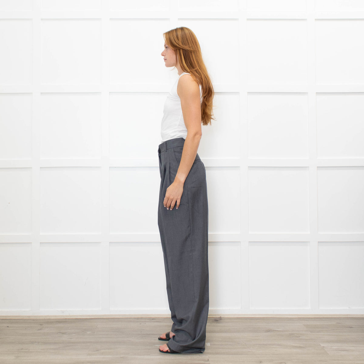 The Frankie Shop Grey Tailored Trousers
