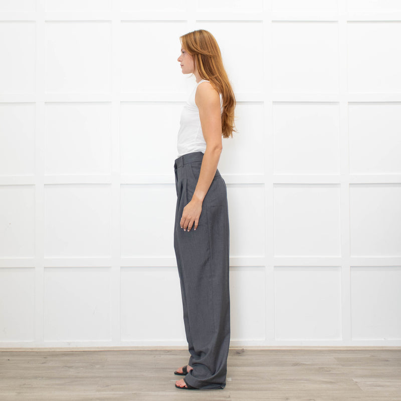 The Frankie Shop Grey Tailored Trousers