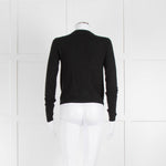 Alice + Olivia Black Pink Embellished Lips Short Cardigan