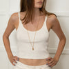 Celine Brass Triomphe Interlocking Necklace