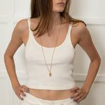 Celine Brass Triomphe Interlocking Necklace