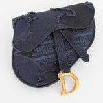 Christian Dior Distressed Canvas Saddle Belt Bag