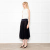Maryan Mehlhorn Black Net Midi Skirt