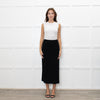 A.POC Issey Miyake Black Cotton Blend Jersey Long Skirt