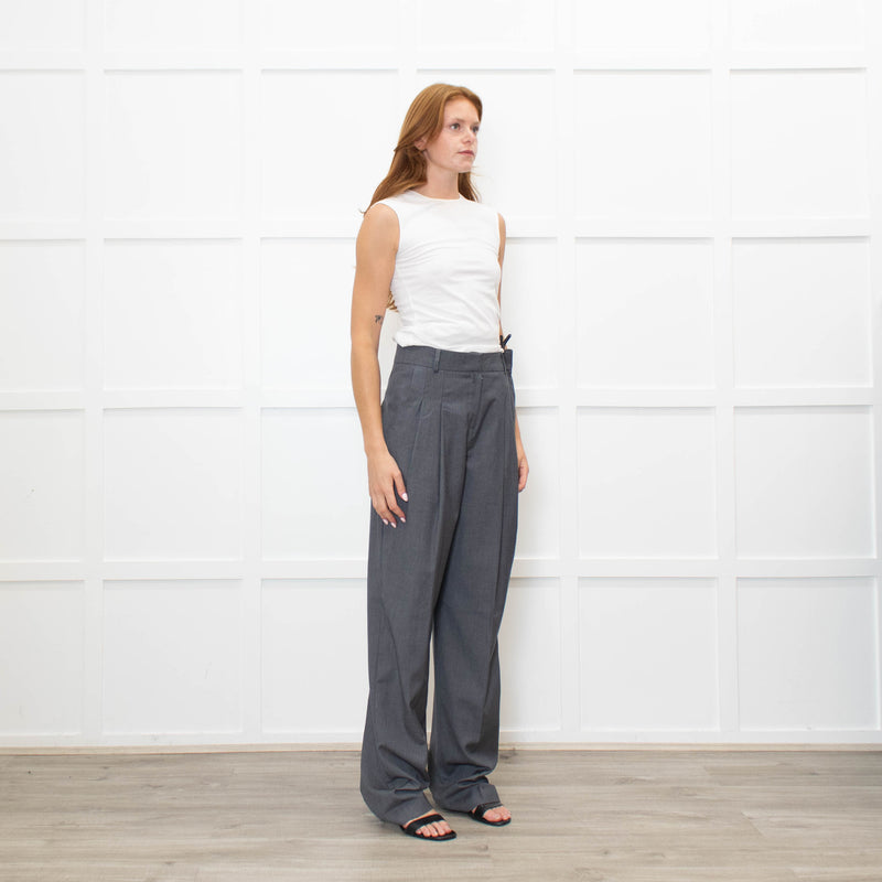 The Frankie Shop Grey Tailored Trousers