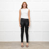 Christian Dior Black Lambs Leather Trousers With Side & Ankle Zips