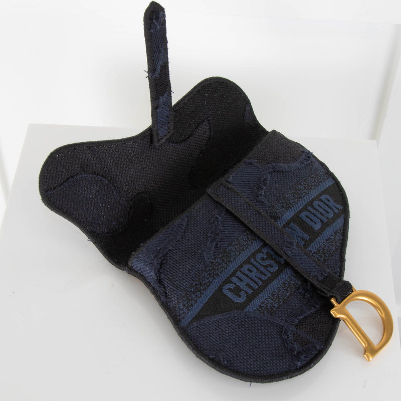 Christian Dior Distressed Canvas Saddle Belt Bag