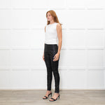 Christian Dior Black Lambs Leather Trousers With Side & Ankle Zips