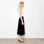 Maryan Mehlhorn Black Net Midi Skirt