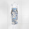 Cult Gaia Blue Wave Este Tunic Top Tie Sides