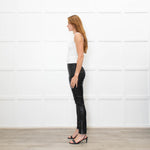 Christian Dior Black Lambs Leather Trousers With Side & Ankle Zips