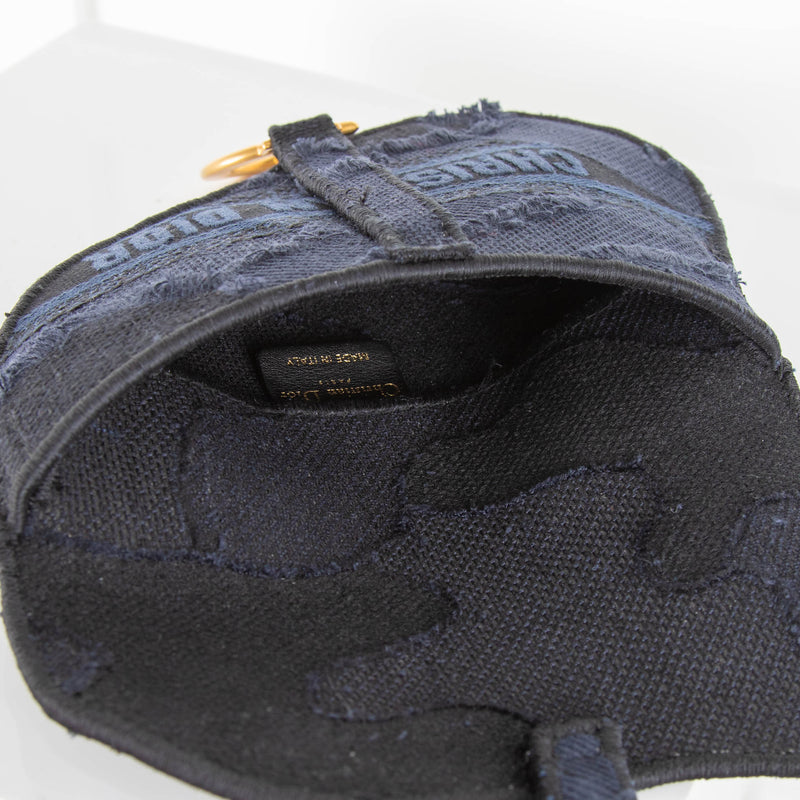 Christian Dior Distressed Canvas Saddle Belt Bag