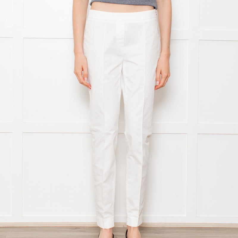 Luisa Cerano White Cotton Trousers