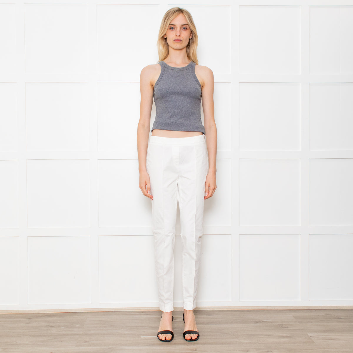 Luisa Cerano White Cotton Trousers