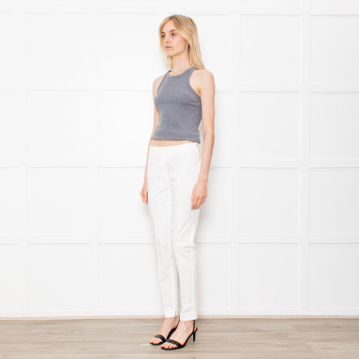 Luisa Cerano White Cotton Trousers