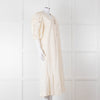 Scarlett Poppies Cream Cotton Broidery Puff Sleeve Maxi Dress